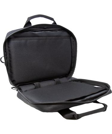 Exos Double Pistol Case with Multiple Compartments and USA Flag Patch - Black - Buy Online on SooperMarket.com