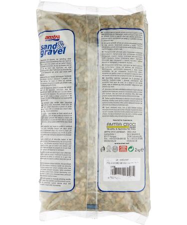 Amtra Polychrome Natural Aquarium Gravel 2 KG - Decorative Sand with White Grains 3-4mm - Buy Online on SooperMarket.com