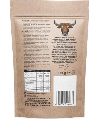 Piri Piri Biltong - High Protein Healthy Snack from British & Irish Beef | 250g Pack - The Original Biltong Company - Buy Online on SooperMarket.com
