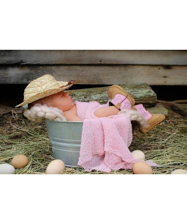 AMOS and SAWYER Newborn Straw Cowboy Hat - Perfect for Newborn Photography Prop - Buy Online on SooperMarket.com