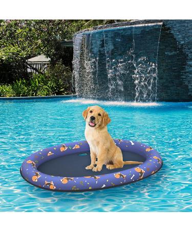 Pet Soft Inflatable Dog Float Raft - Large Blue for Summer Swimming - Buy Online on SooperMarket.com