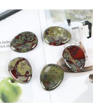 Artistone Dragon Blood Stone Crystal Thumb Stone Worry Stones Hand Carved Palm Stones Crystal Chakra Worry Stone for Anxiety Meditation Reiki Water Drop Shaped - Buy Online on SooperMarket.com