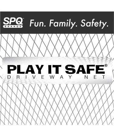 Play It Safe Driveway Net - Bright Orange Removable Safety Netting for Driveways up to 25' Wide - Kid-Friendly Barrier - Buy Online on SooperMarket.com