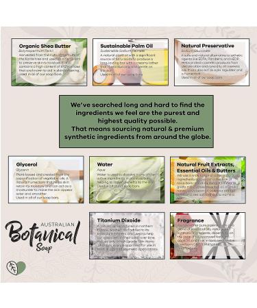 Australian Botanical Soap Eucalyptus, Lemon, Lime, and Petitgrain 6.6 oz | Natural Ingredients | Shea Butter Infused | All Skin Types - Buy Online on SooperMarket.com