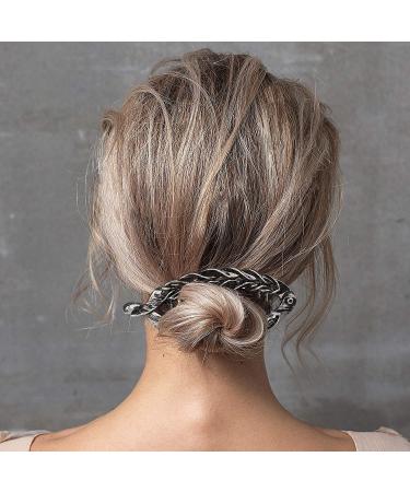 OIIKI 4 PCS Banana Hair Clips for Women Girls - Retro Plastic Vintage Hair Accessories for Thin Hair (Black/Brown) - Buy Online on SooperMarket.com