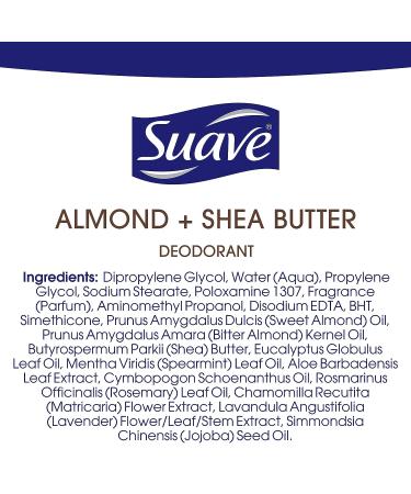 Suave Aluminum-Free Deodorant for Women | 24-Hour Odor Protection | Almond & Shea Butter | 2.6 oz - Buy Online on SooperMarket.com