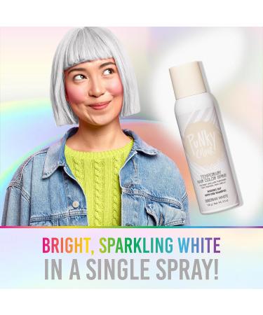 Punky Temporary Hair Color Spray Siberian White Fast-Drying Non-Sticky Non-Damaging Travel Size Hair Dye for Instant Vivid Hair Color 3.5 oz 3.5 Ounce (Pack of 1) Siberian White - Buy Online on SooperMarket.com