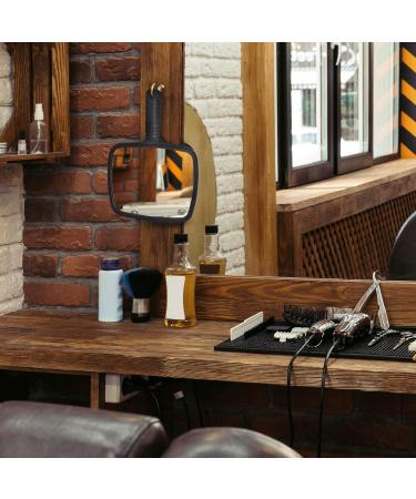 TRIXES Handheld Salon Hairdresser Mirror - Wide Angle 20x17.5cm - Black - Buy Online on SooperMarket.com