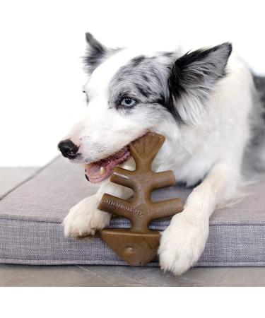 Benebone Fishbone Dog Chew Toy | Made in USA | Brown Medium Toy for Aggressive Chewers - Buy Online on SooperMarket.com