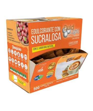 Dulci Light Sucralose Sweetener Sticks - 500 Calorie-Free Natural Sugar Substitute for Drinks & Food - Individually Packed - Buy Online on SooperMarket.com