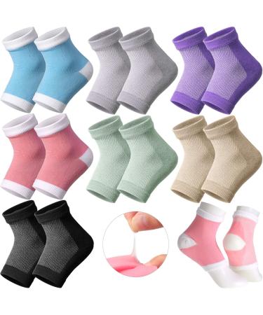 JAGELY 7 pairs of heel socks Moisty moisturizer moisture socks spa gel heel socks cracked gel heel heel sleeping socks for women men repair dry rough cracks