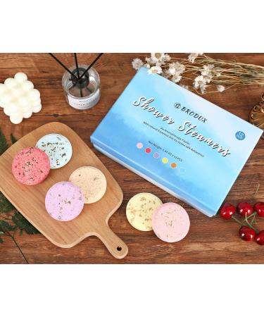 Organic Aromatherapy Shower Steamers Gift Set - 12 Essential Oil Bombs for Home Spa Relaxation - Perfect Stress Relief Gift for Women and Men - Buy Online on SooperMarket.com