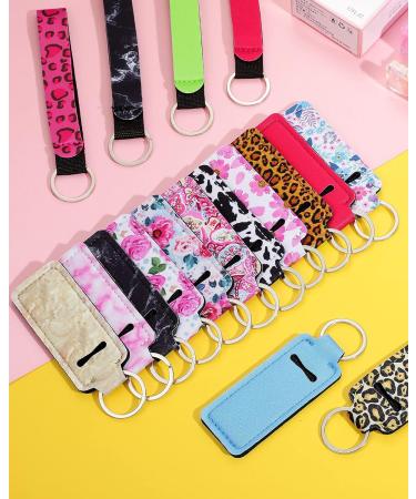 40-Piece Lipstick Holder Keychain Set | Clip-on Sleeve & Protective Cases for Women & Girls | Lip Balm Keyring Holder | Travel Accessories - 4 Styles - Buy Online on SooperMarket.com