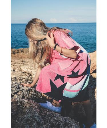 Team Magnus Kids Poncho Towel - Pink Bathrobe for Kids (4'-5'6) - One Size - Buy Online on SooperMarket.com