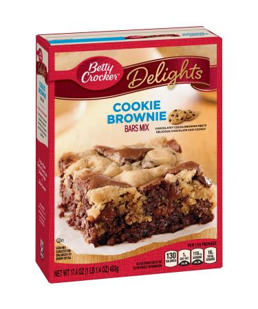 Betty Crocker Delights Cookie Brownie Bar Mix, 17.4 oz. (Pack of 8)
