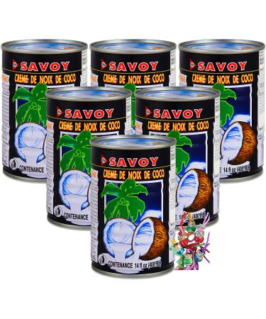 YOAXIA - 6 Series Pack - 6x 400ml Savoy coconut cream coconut cream coconut cream / coconut cream + a small lucky catus