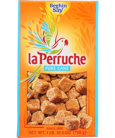 La Perruche Pure Cane Brown Sugar Cubes, 1.65 Pound Box (750 Grams)