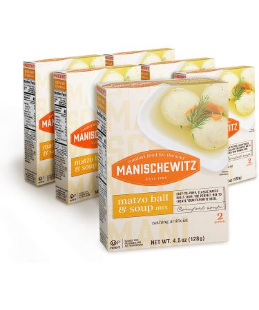 Manischewitz Matzo Ball and Soup Mix, 4.5oz Box (Pack of 6, Total of 27 Oz)