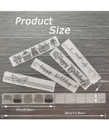 6Pcs Birthday Plastic Embossing Folders - DIY Craft Gift Templates for Happy Birthday, Love You, Cake Mold - Perfect for Paper Card Making, Scrapbooking, and Craft Decoration - Buy Online on SooperMarket.com