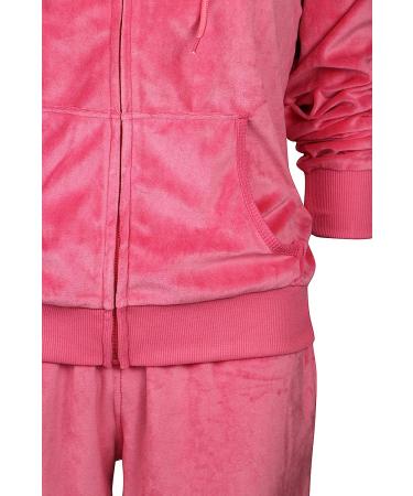Yasumond Velour Tracksuit Set - Coral Small | Women's 2-Piece Joggers Outfit - Buy Online on SooperMarket.com
