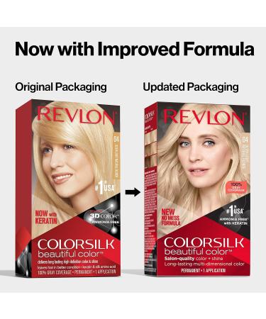 Revlon Colorsilk Permanent Hair Color 071 Golden Blonde - Pack of 3 | Ammonia-Free, 100% Gray Coverage with Keratin & Amino Acids - Buy Online on SooperMarket.com