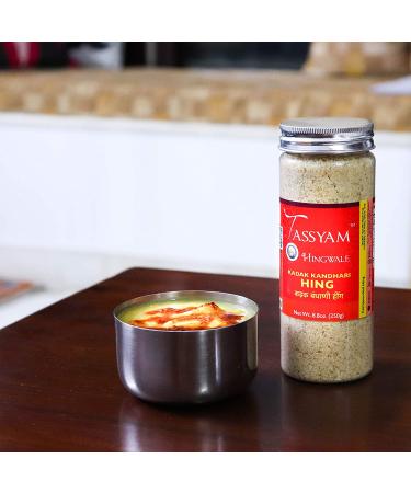 Tassyam Hingwale Asafetida 8.8 oz (250g) - Kadak Kandhari Hing, Hand-Pounded Natural Onion Garlic Substitute - Buy Online on SooperMarket.com