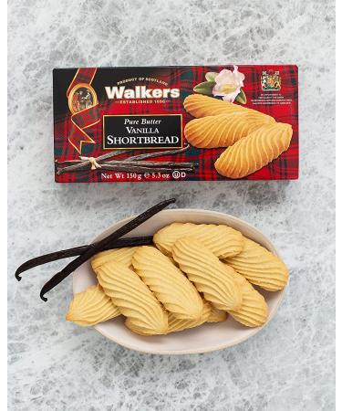 Walkers Shortbread Vanilla Cookies 5.3oz Box - Pack of 4 | Delicious Vanilla Flavor - Buy Online on SooperMarket.com