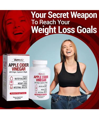 Buy DietWorks Apple Cider Vinegar Capsules - 90 Count for Weight Loss & Wellness - Buy Online on SooperMarket.com