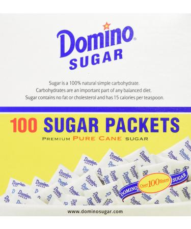 DOMINO SUGAR PACKETS - 100/ 3.54g Packs