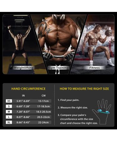SIMARI Full Finger Weight Lifting Gym Gloves with Wrist Wrap Support - Men Women, Full Palm Protection for Weightlifting, Fitness & Training - Stretch Limo Small - Buy Online on SooperMarket.com
