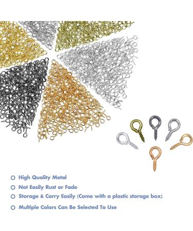 1000 PCS Small Self Tapping Screw Eye Pins Hooks in 6 Colors (4  8mm/0.15  0.3inch) - Buy Online on SooperMarket.com