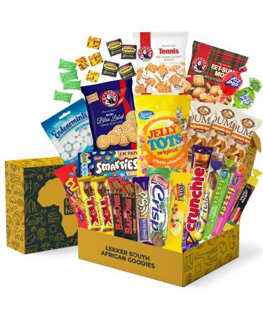 South African Snack Food Box African Candy Best South African Products With Ouma Rusks South African Chocolate Bars Care Package - Happy Tucker (36 Units)