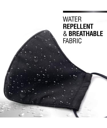 Reusable Washable Face Mask - Adjustable Ear Loops & Nose Wire - 3 Layer with Cotton Filter - Unisex (2Pack) - Buy Online on SooperMarket.com