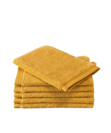 De Witte Lietaer Contessa Luxe Face Cloth Cotton Gold 16 x 22 cm Set of 6