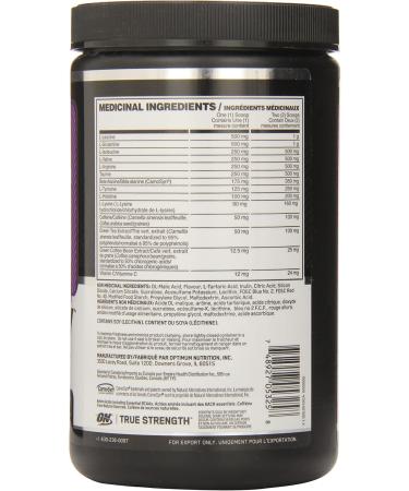 OPTIMUM NUTRITION ESSENTIAL AMINO ENERGY Concord Grape Preworkout and Essential Amino Acids with Green Tea and Green Coffee Extract 30 Servings 270.0 g (Pack of 1) - Buy Online on SooperMarket.com