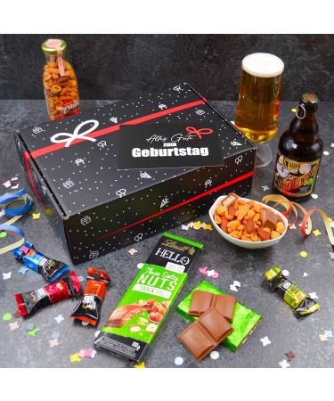 Birthday Gift Set for Beer Lovers | Beer & Snack Gift Basket with Lindt Chocolate & Greeting Card - Buy Online on SooperMarket.com