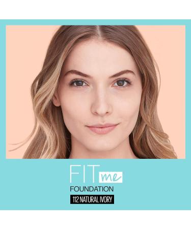 Maybelline Fit Me Matte + Poreless Liquid Foundation Makeup 112 Natural Ivory 1 Fl Oz x 2 - Pack of 2 | Oil-Free Formula - Buy Online on SooperMarket.com