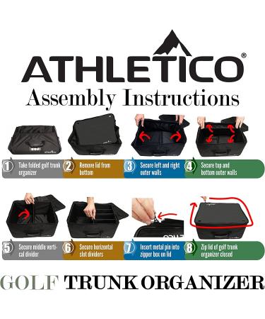 Athletico Golf Trunk Organizer Storage - Collapsible Car Golf Locker for Accessories - Buy Online on SooperMarket.com