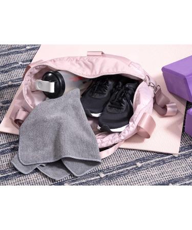 S&T INC. Microfiber Gym Towels for Sweat - 16 x 27 6 Pack Grey - Yoga Sweat Towel for Home Gym - Workout Towels for Gym - Quick Drying & Absorbent - Buy Online on SooperMarket.com