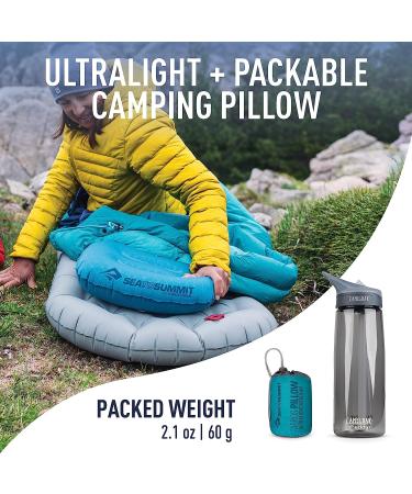 Sea to Summit Aeros Ultralight Inflatable Camping and Travel Pillow - Aqua Regular (14.2 x 10.2) - Buy Online on SooperMarket.com