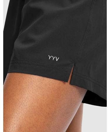 YYV Women's 5 Quick Dry Athletic Hiking Golf Shorts with Pockets - Black (Small) - Buy Online on SooperMarket.com