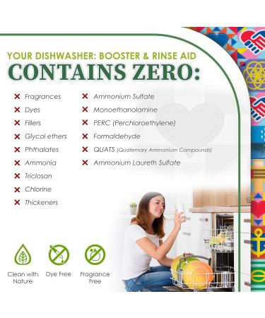 Truly Free Natural Dishwasher Booster & Rinse Aid | Non-Toxic Formula for Tough Stains & Water Spots | Reusable Bottle & Refill Starter Kit - Buy Online on SooperMarket.com