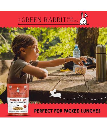 Green Rabbit Gluten Free Roasted Chickpeas Sriracha & Lime 6x 60g - High Protein & Fiber, Low Fat, Sugar, Calories - Vegetarian & Vegan Friendly - Buy Online on SooperMarket.com