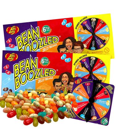 Jelly Bean BeanBoozled Game 6th Edition Challenge Kit with Spinner and Assorted Beans Weird Flavored Chewy Candies Pack of 2