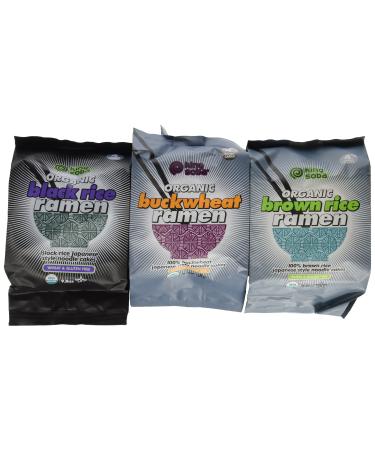 King Soba 3-PACK Gluten Free, Organic Variety Ramen Noodles - 4 noodle cakes in each package