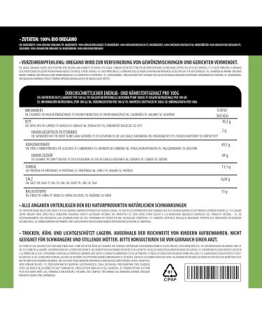 Bio Oregano Reblelt 500g - Organic Gluten-Free Lactose-Free Vegan 100% Natural Oregano - International Shipping - Buy Online on SooperMarket.com