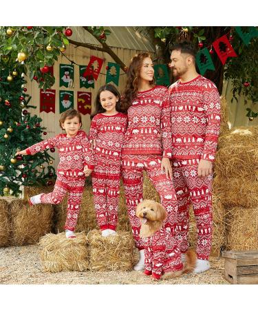 PatPat Family Christmas PJs | Reindeer & Snowflake Matching Sets for Couples & Kids | Red Sleepwear Set - Kids 4-5 Years - Buy Online on SooperMarket.com