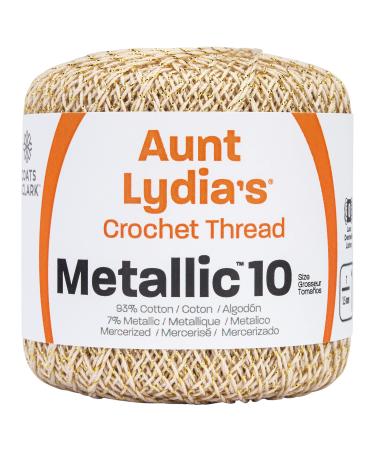 Coats Crochet Metallic Crochet Thread  Natural/Gold