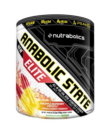 Anabolic State Elite Pineapple Raspberry Popsicle 21 servings EAA BCAA Hydration Pre Post Workout Powder Support Muscle Growth & Repair