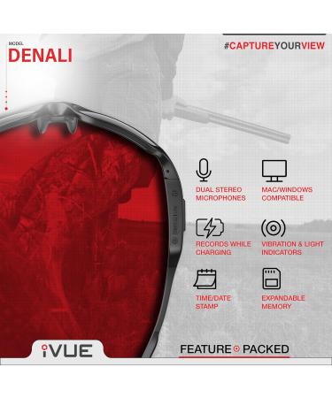 iVue Denali 2K/1080P HD Camera Glasses | Sport Sunglasses DVR | 120FPS | Black - Buy Online on SooperMarket.com